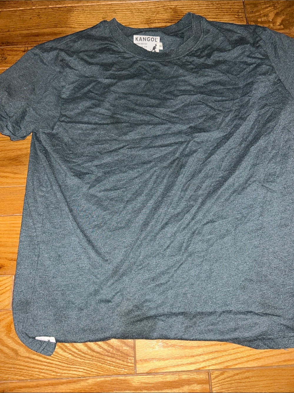 Kangol Men's Short Sleeve Crew T-Shirt in Charcoal Gray